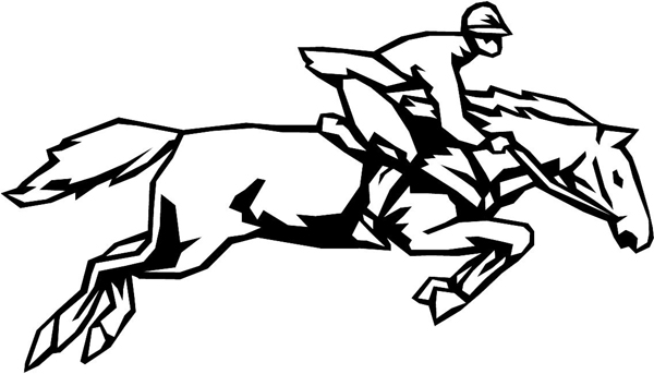 Horse racing sports sticker. Customize on line. sport_122