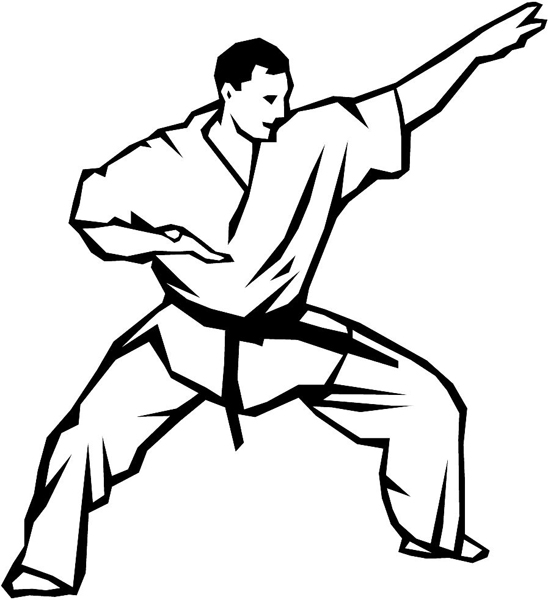 Karate action sports decal. Personalize on line. sport_133