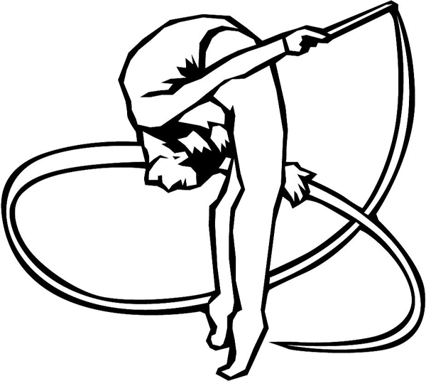 Acrobatic gymnastics sports vinyl sticker. Customize on line. sport_142