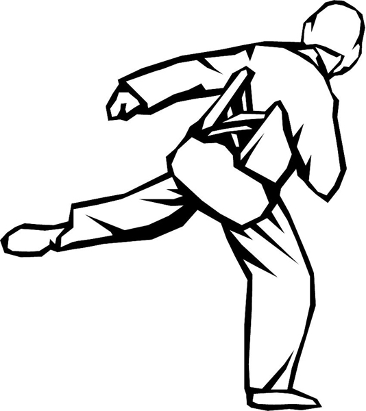 Karate sports sticker. Customize on line as you order. sport_174