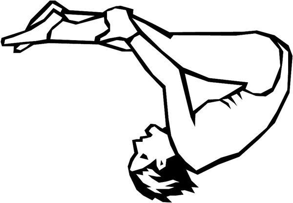 Gymnastics sports action sticker. Customize on line. sport_188
