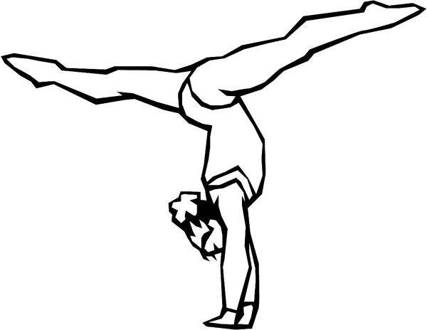 Gymnastics vinyl sports decal. Personalize on line. sport_189