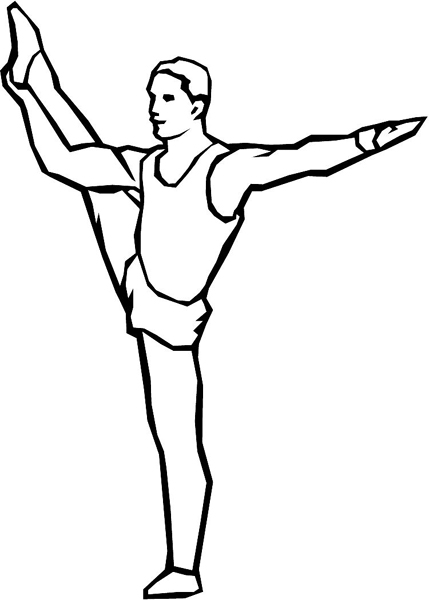 Gymnastics action sports vinyl decal. Customize on line. sport_190