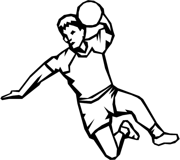 Volleyball action sports sticker. Personalize on line. sport_197
