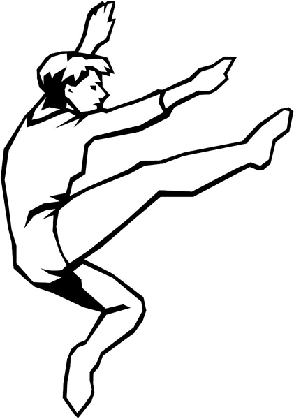 Gymnastics sports sticker. Customize as you order. sport_199