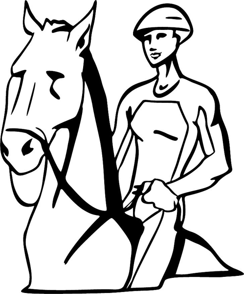 Equestrian vinyl sports sticker. Personalize on line. sports-MISC_4BL_00