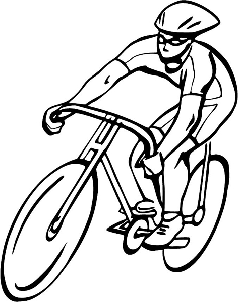 Bicyclist sports sticker. Customize on line. sports-MISC_4BL_15