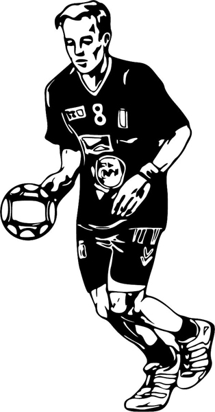 Soccer player vinyl sports decal. Personalize on line. sports-MISC_4BL_41