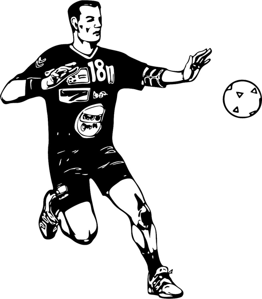 Soccer player sports vinyl decal. Customize on line. sports-MISC_4BL_50