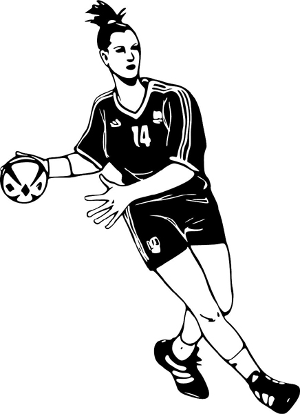 Lady soccer vinyl sports sticker. Customize on line. sports-MISC_4BL_55