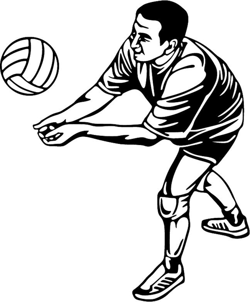 Volleyball sports action vinyl decal. Personalize on line. sports-MISC_5BL_04