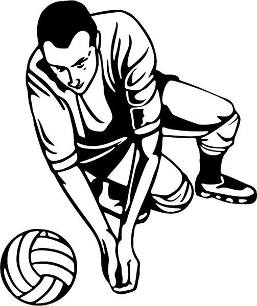 Soccer player vinyl sports action decal. Customize on line. sports-MISC_5BL_22