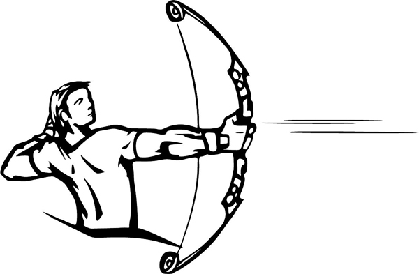 Archery action sports sticker. Customize on line. sports-MISC_5BL_41