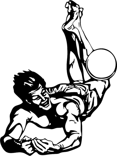 Volleyball action sports decal. Customize on line. sports-MISC_6BL_11