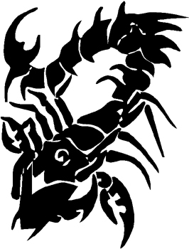 Tribal scorpion decal design Customized Online :pg79_01