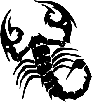 Tribal scorpion decal design Customized Online :pg80_02