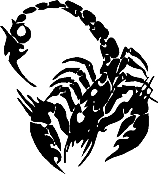 Tribal scorpion decal design Customized Online :pg80_09