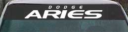 windshield graphics Dodge Aries