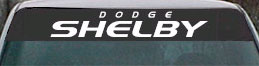 Dodge Shelby windsheild lettering