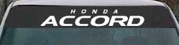 Honda Accord vinyl windshield lettering