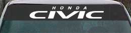Honda Civic windshield lettering