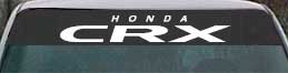 Honda CRX windshield lettering