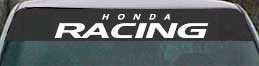 Honda Racing vinyl lettering