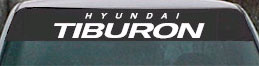 Hyundai Tiburon custom vinyl windshield stickers