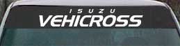 Isuzu Vehicross vinyl windshield lettering