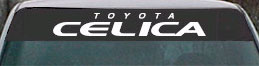 Toyota Celica custom glass lettering for your car