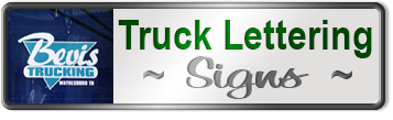 Custom Truck Lettering Designed to your Specifications