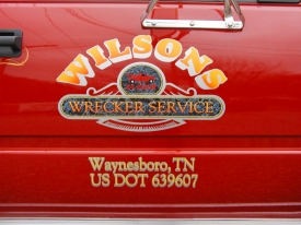 Wilsons Wrecker Service - Waynesboro, TN Lettering