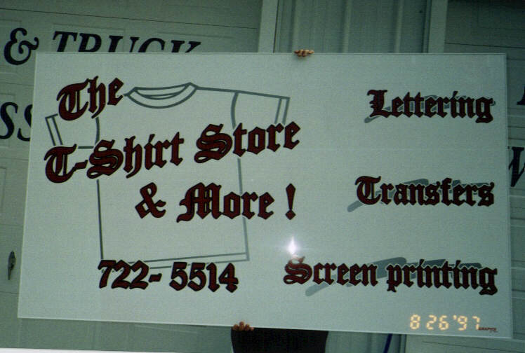 The T-Shirt Store Sign