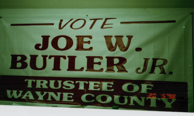 Vote Joe W. Butler Jr Sign