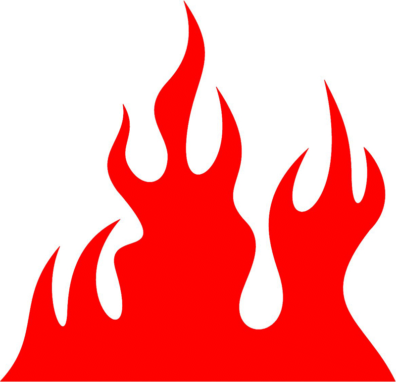 fire_33 Classic Fire Flames Graphic Flame Decal