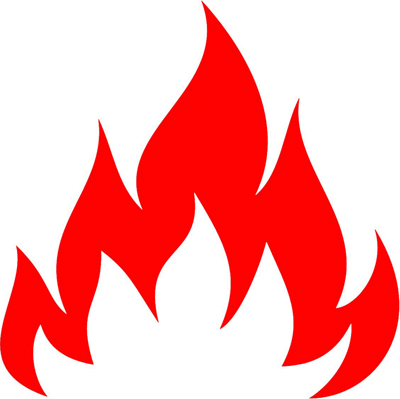 fire_36 Classic Fire Flames Graphic Flame Decal