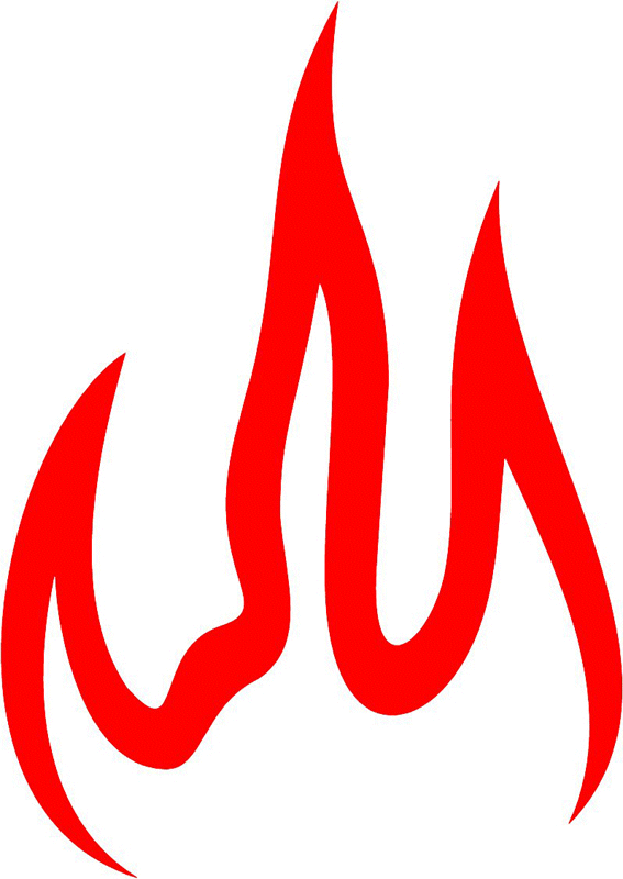 fire_39 Classic Fire Flames Graphic Flame Decal