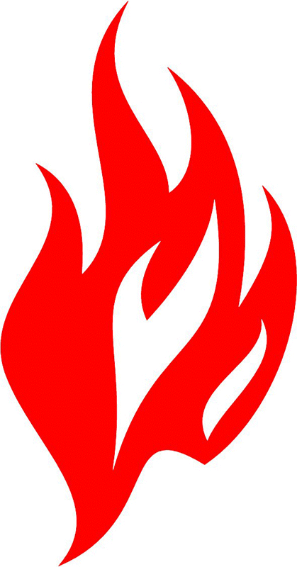fire_42 Classic Fire Flames Graphic Flame Decal