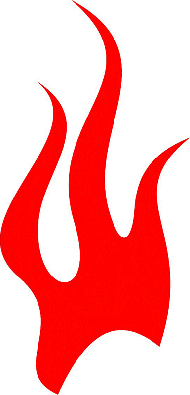fire_44 Classic Fire Flames Graphic Flame Decal