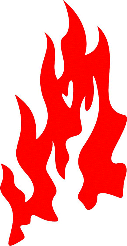 fire_50 Classic Fire Flames Graphic Flame Decal