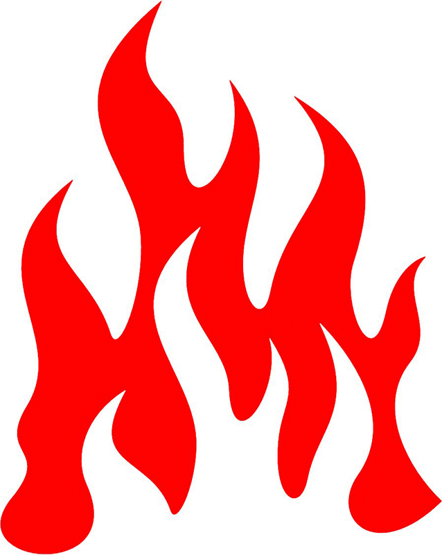 fire_51 Classic Fire Flames Graphic Flame Decal