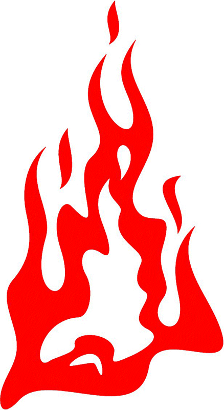 fire_52 Classic Fire Flames Graphic Flame Decal