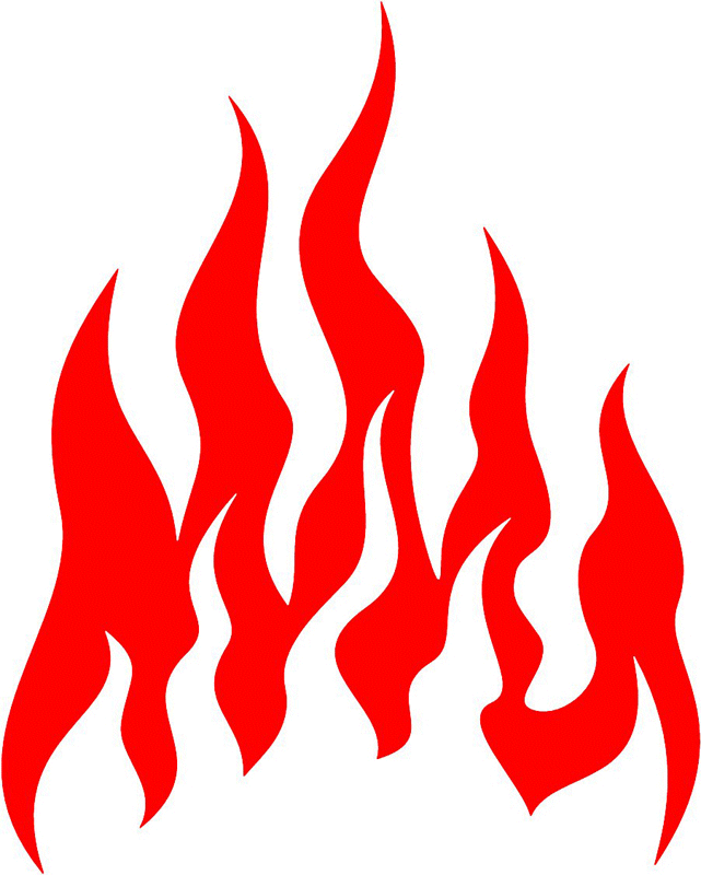 fire_54 Classic Fire Flames Graphic Flame Decal