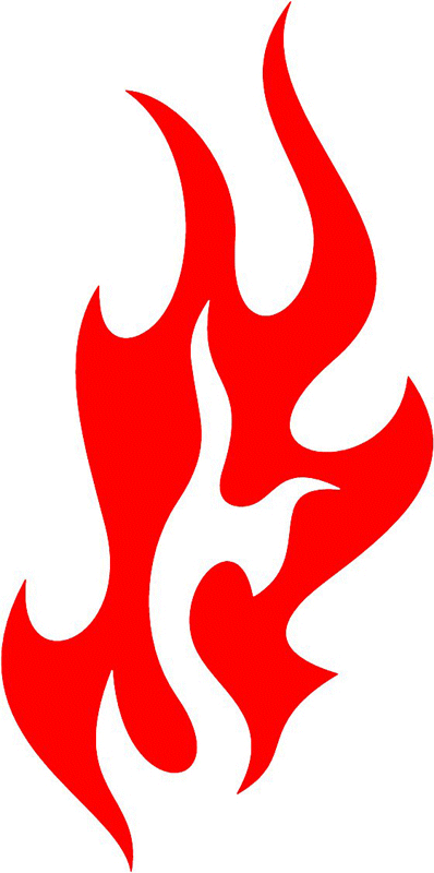 fire_55 Classic Fire Flames Graphic Flame Decal
