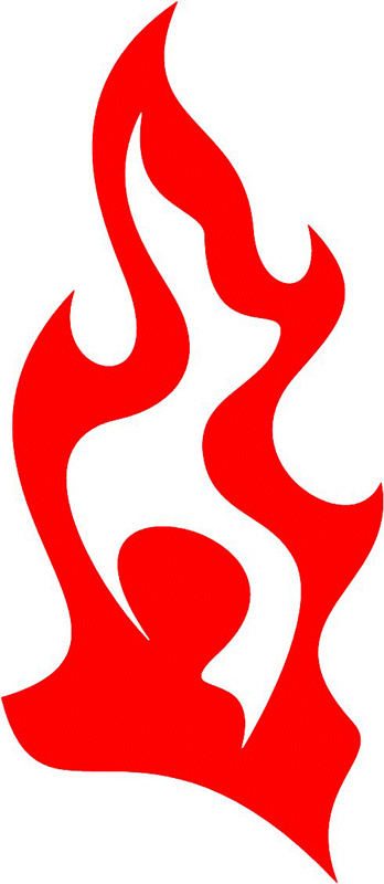 fire_56 Classic Fire Flames Graphic Flame Decal