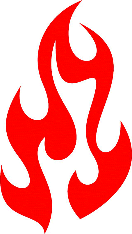 fire_57 Classic Fire Flames Graphic Flame Decal