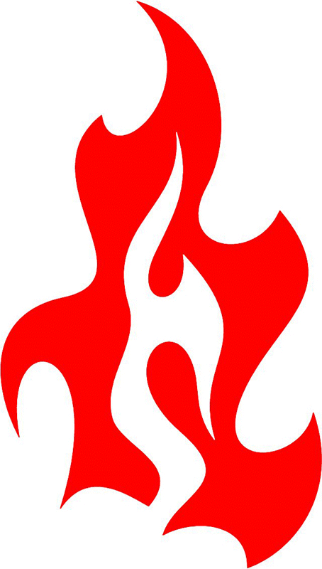 fire_58 Classic Fire Flames Graphic Flame Decal