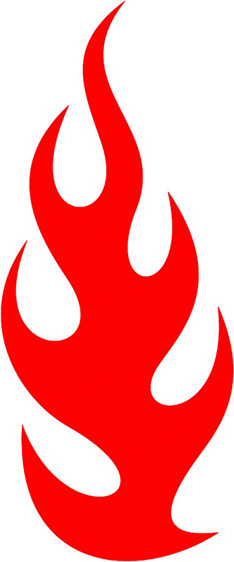 fire_62 Classic Fire Flames Graphic Flame Decal