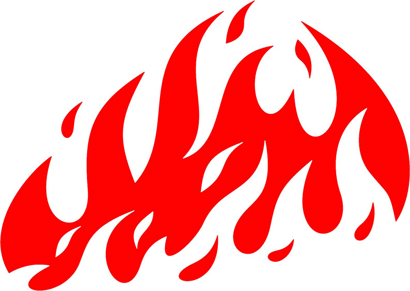 fire_90 Classic Fire Flames Graphic Flame Decal