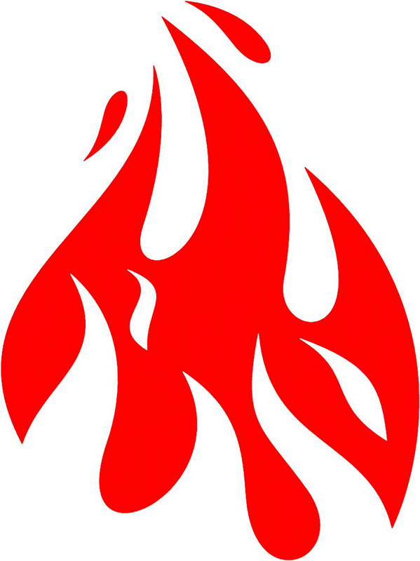 fire_92 Classic Fire Flames Graphic Flame Decal